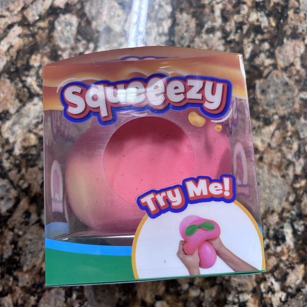 Sunny Days Squeeezy Jumbo Peach Squishy New